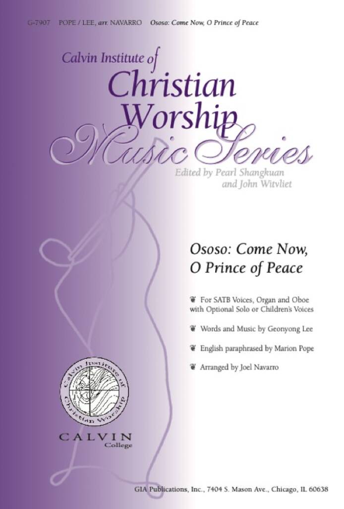 Ososo: Come Now, O Prince of Peace - Oboe part